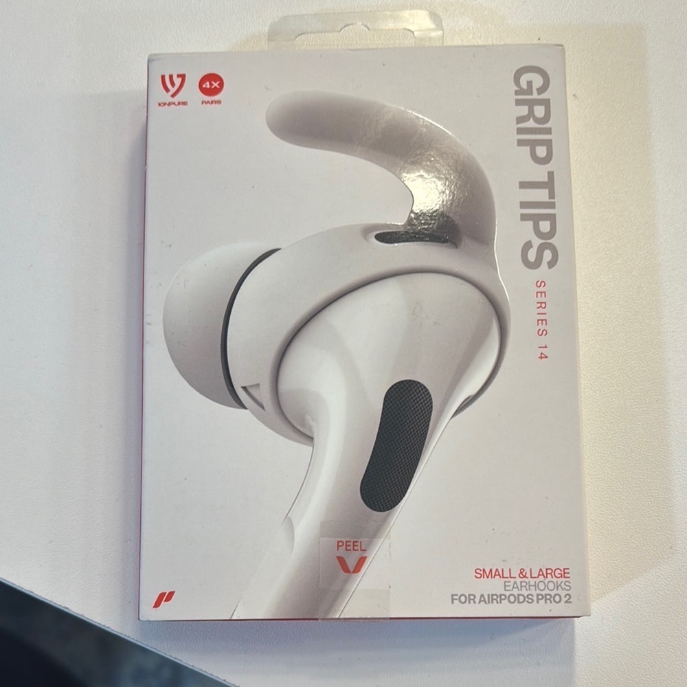White and Black Grip Tips for AirPods Pro 2
